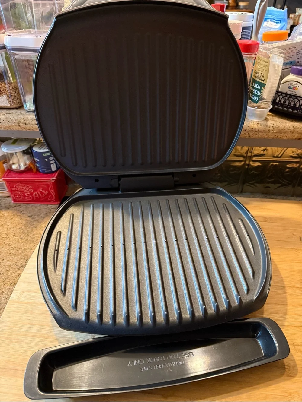 George Foreman Grand Champ Indoor Electric Grill (Model GR36P) - Silver